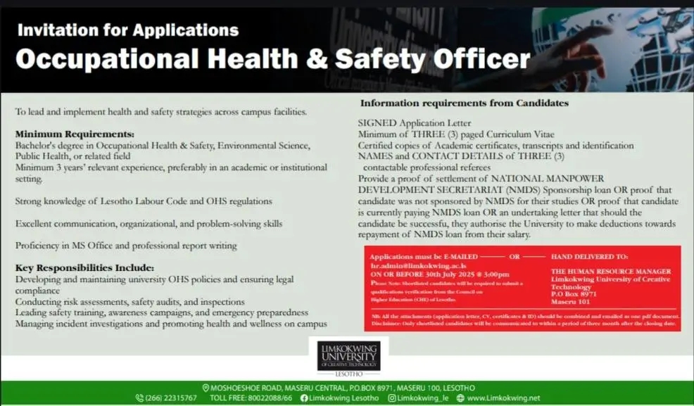 Occupational Health & Safety Officer
