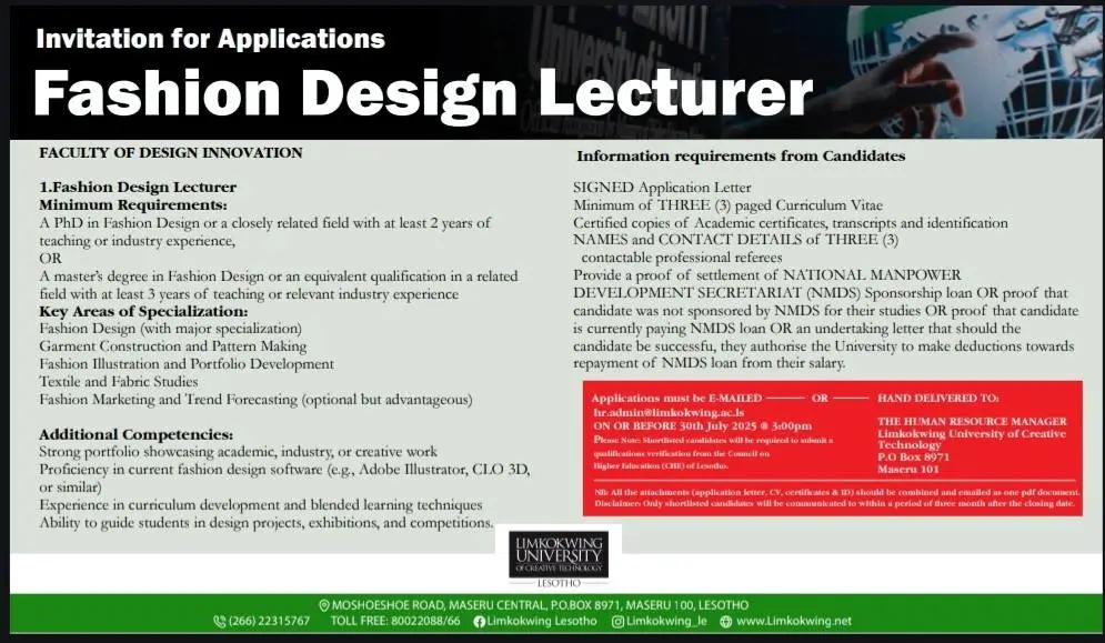 Fashion Design Lecturer